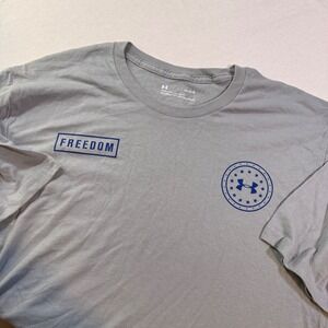 Under Armour Freedom By Air Mens L Grey NWOT Military USA Patriotic Americana